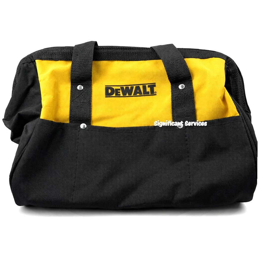 New Dewalt Heavy Duty Ballistic Nylon Tool Bag 15” w Runners & 3 outside Pockets