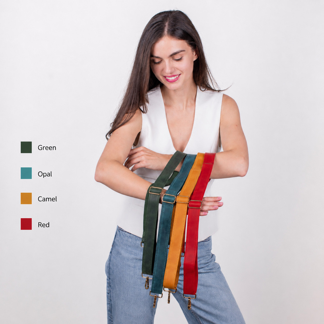 Leather Bag Strap Adjustable Crossbody Purse Replacement Strap Handmade