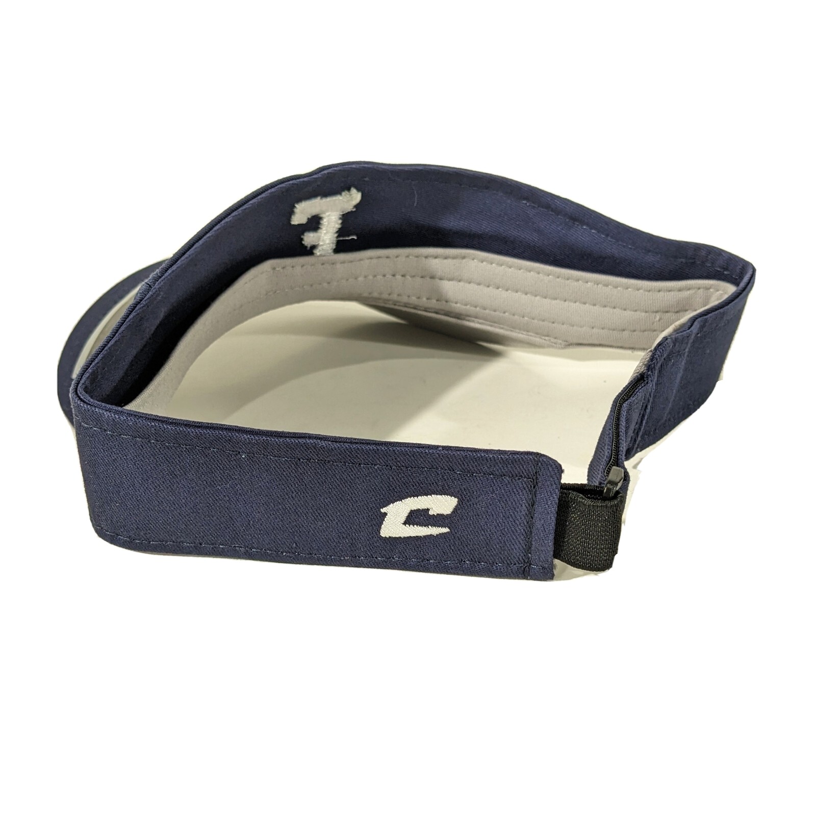 Dark Blue Visor with F Logo Strapback One Size Fits Most