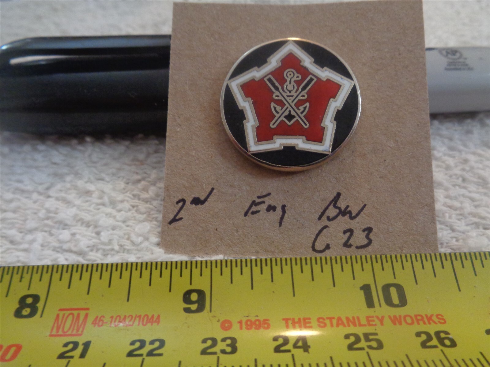 2nd Engineer Battalion G23 Unit Crest, DI, DUI (DRAW#X8)