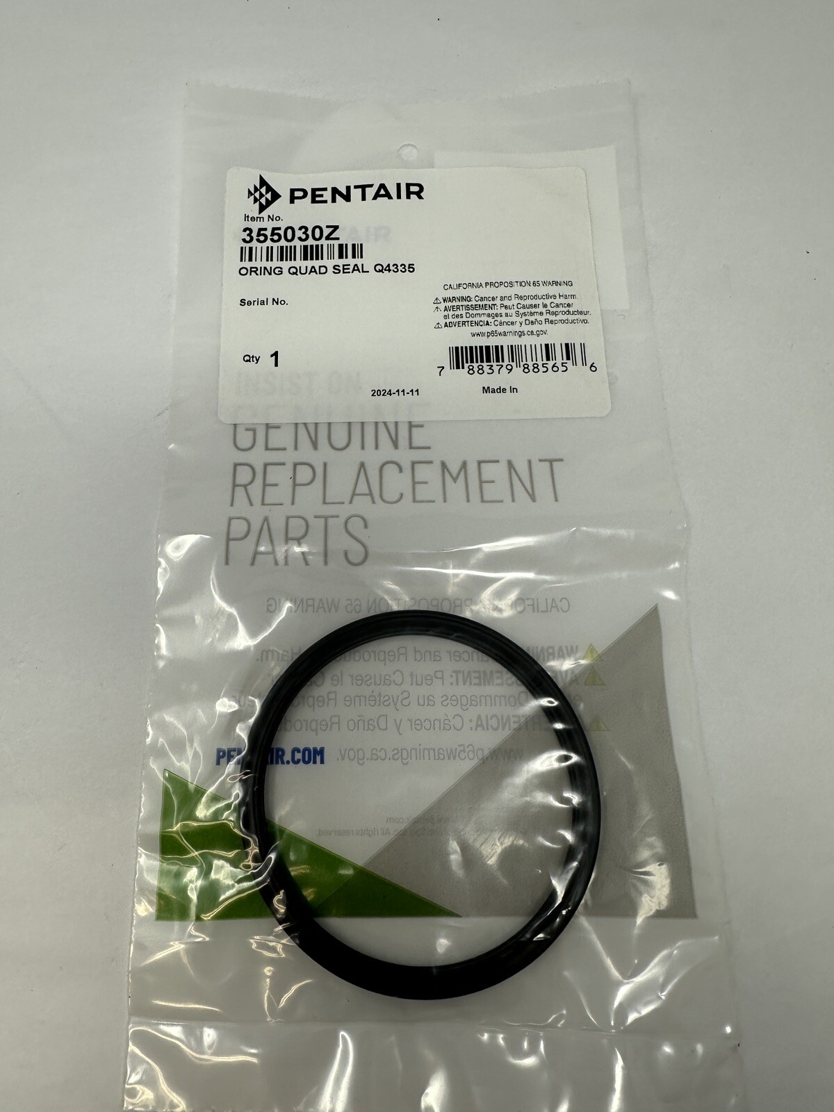 NEW Pentair O-Ring Quad Seal Q4335 355030Z, Fast Free Shipping!