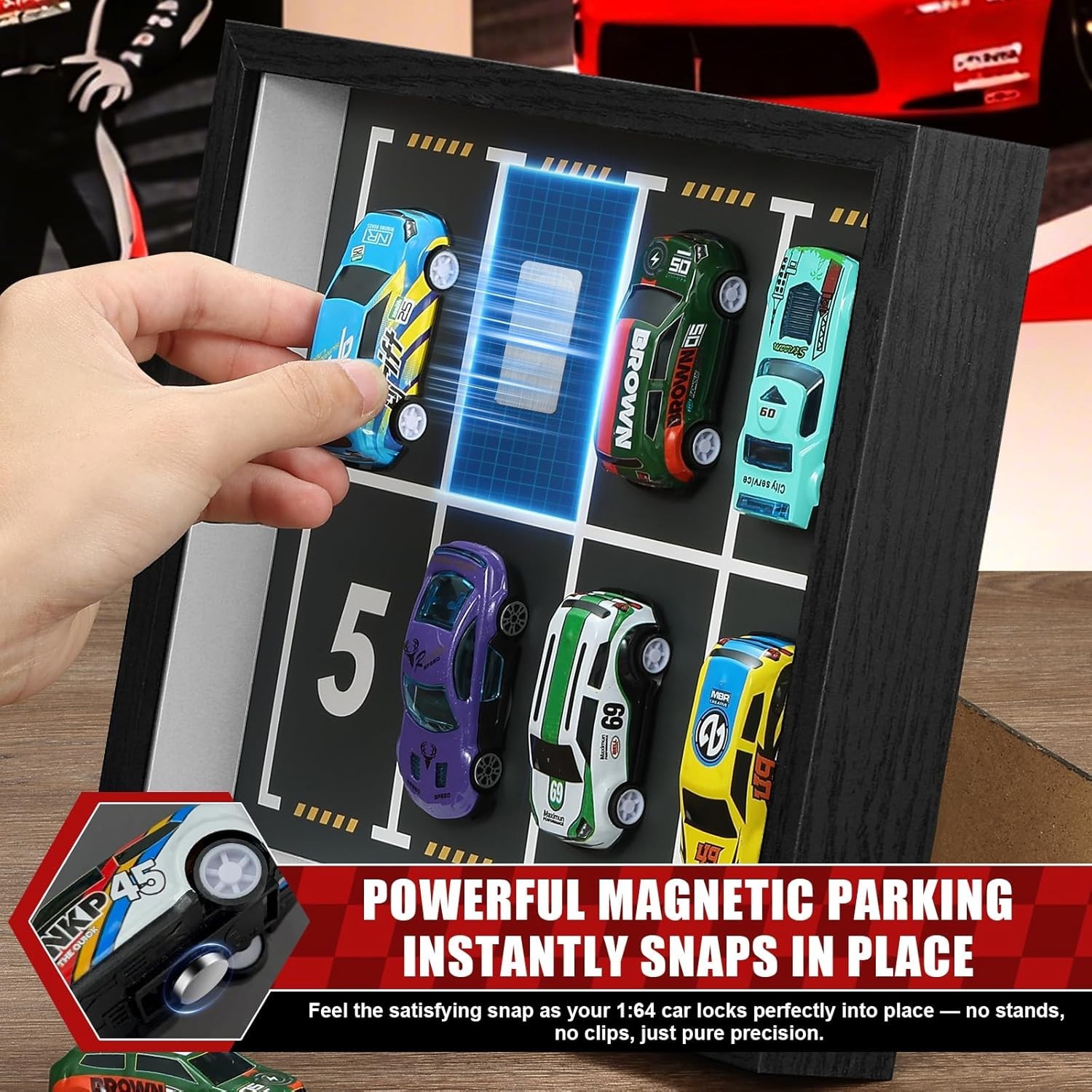 Dynamic 1:64 Scale Diecast Frame - Secure Parking Mat & Elegant Display Solution