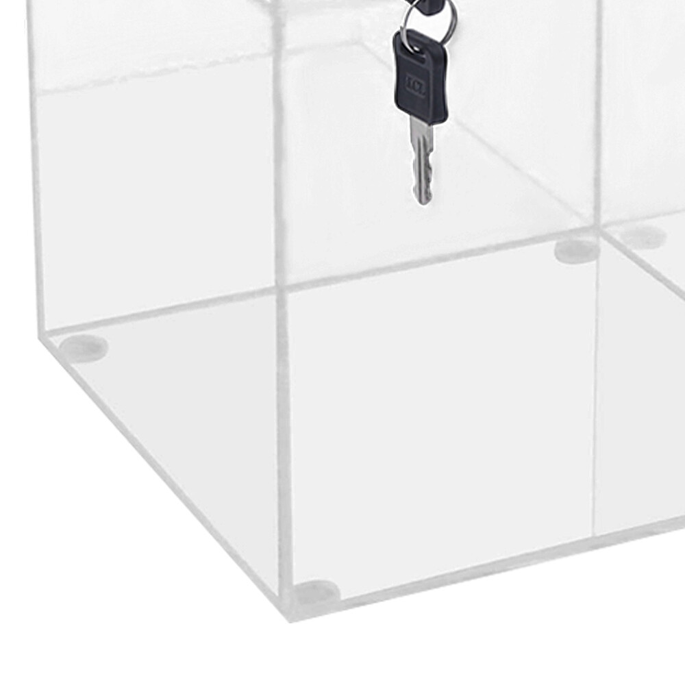 2-layers Countertop Display Case 20*20*35cm Locking Security Showcase Cabinet US