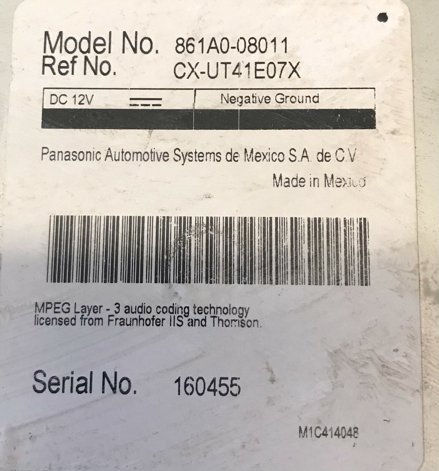 2011 2012 2013 2014 TOYOTA SIENNA COMPUTER MULTIMEDIA INTERFACE 861A0-08011 OEM