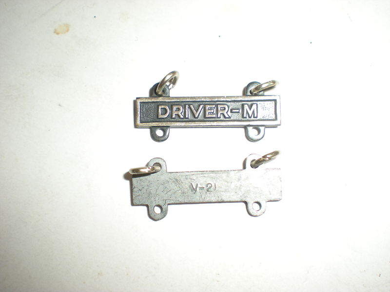 US ARMY MARKSMANSHIP BADGE QUALIFICATION BAR - DRIVER-M