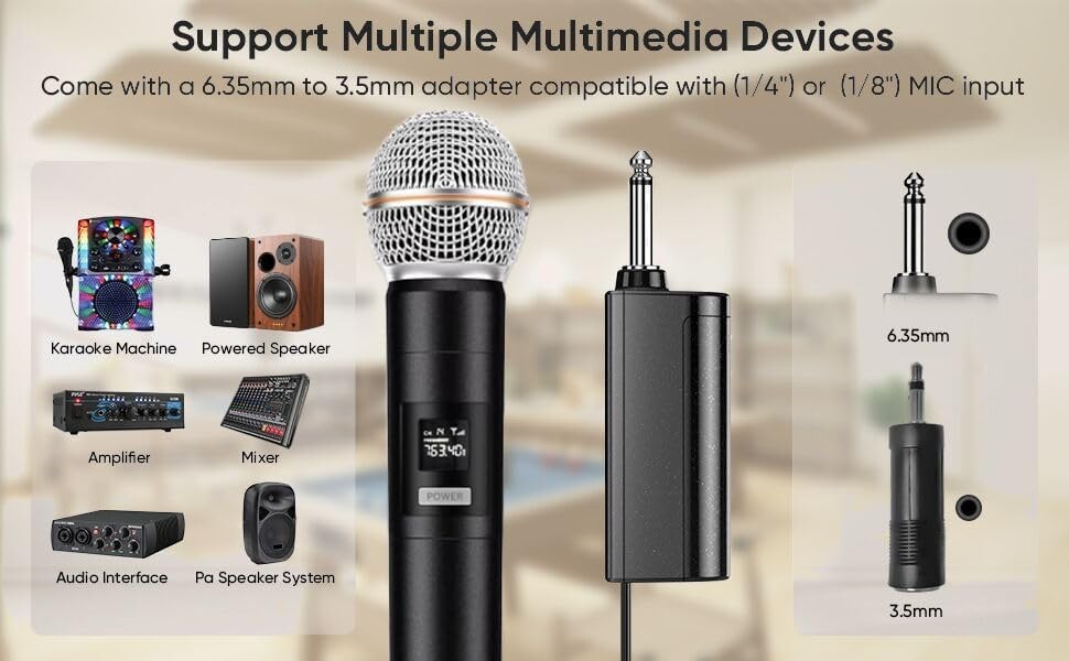 Studio Quality Wireless Karaoke Microphone Set with Durable Design & Accessories