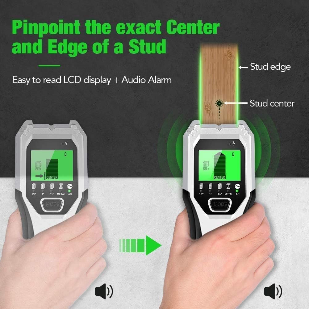 Stud Finder Wall Scanner 5 in 1 Multifunctional Upgraded Smart Wall Scanner, Stu