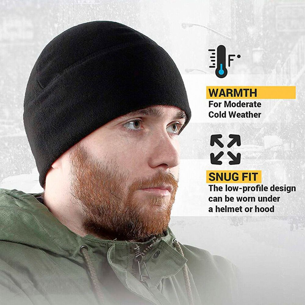 3 × Tactical Military Skull Cap Winter Warm Fleece Windproof Ski Beanie Hats USA