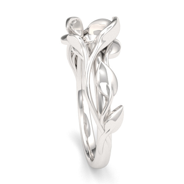 Floral-Leaves Engagement ring
