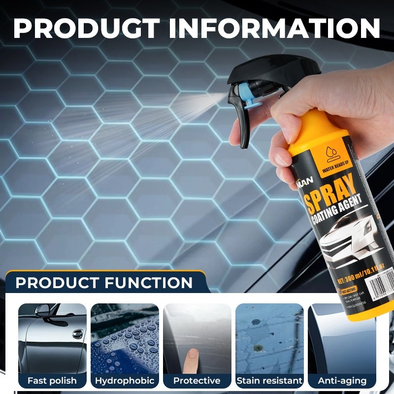 2Pack 300ML Set Nuan Car Coating Spray Coating Protection Quick Car Wax Polish