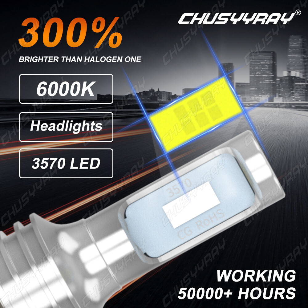 High Power HID LED Headlight Bulbs for Yamaha Raptor 660 2001-2005 Light Bulbs