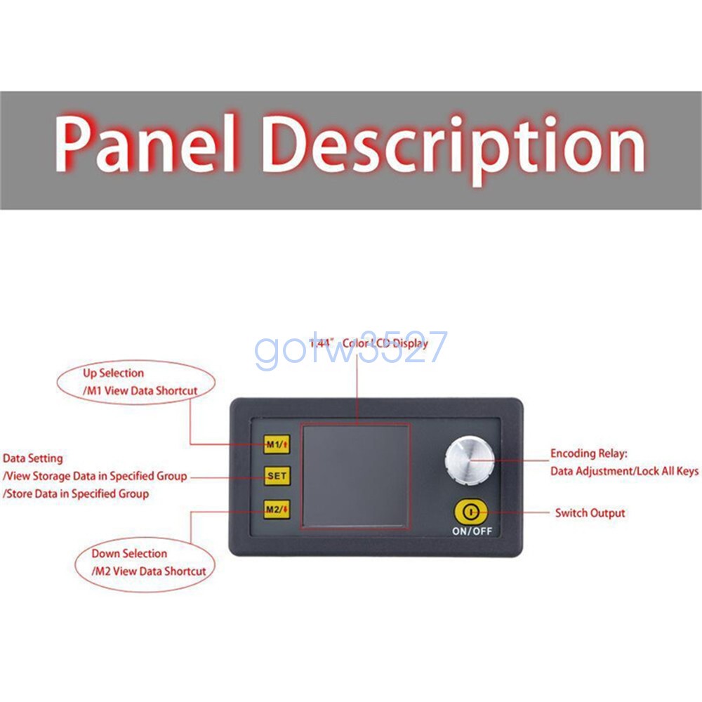 50V 5A Programmable Constant Voltage Current Regulated Power Supply Module