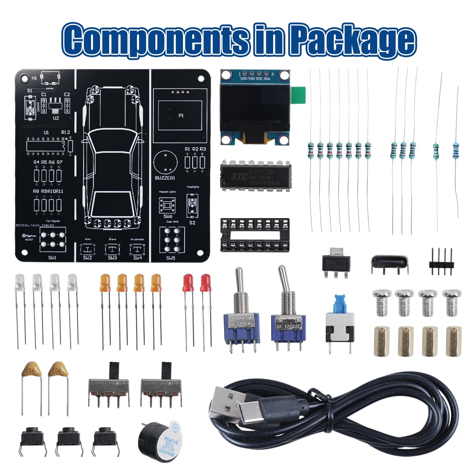MIOYOOW DIY Car Driving Simulation Soldering Practice Kit, Electronics Projec...