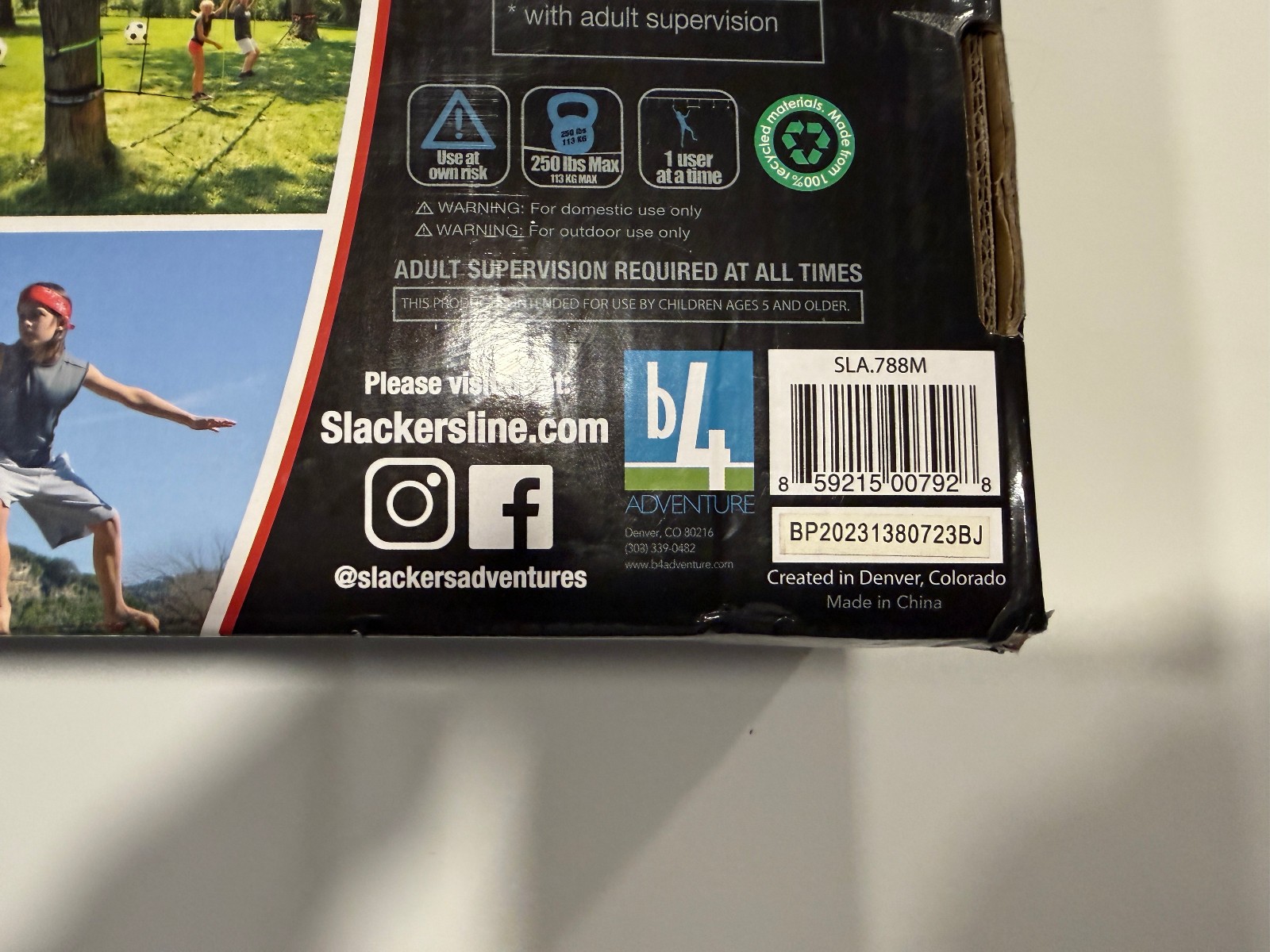 Slackers Ninjaline - 36' Intro Kit - Includes 7 Hanging Attachments *OPEN BOX*