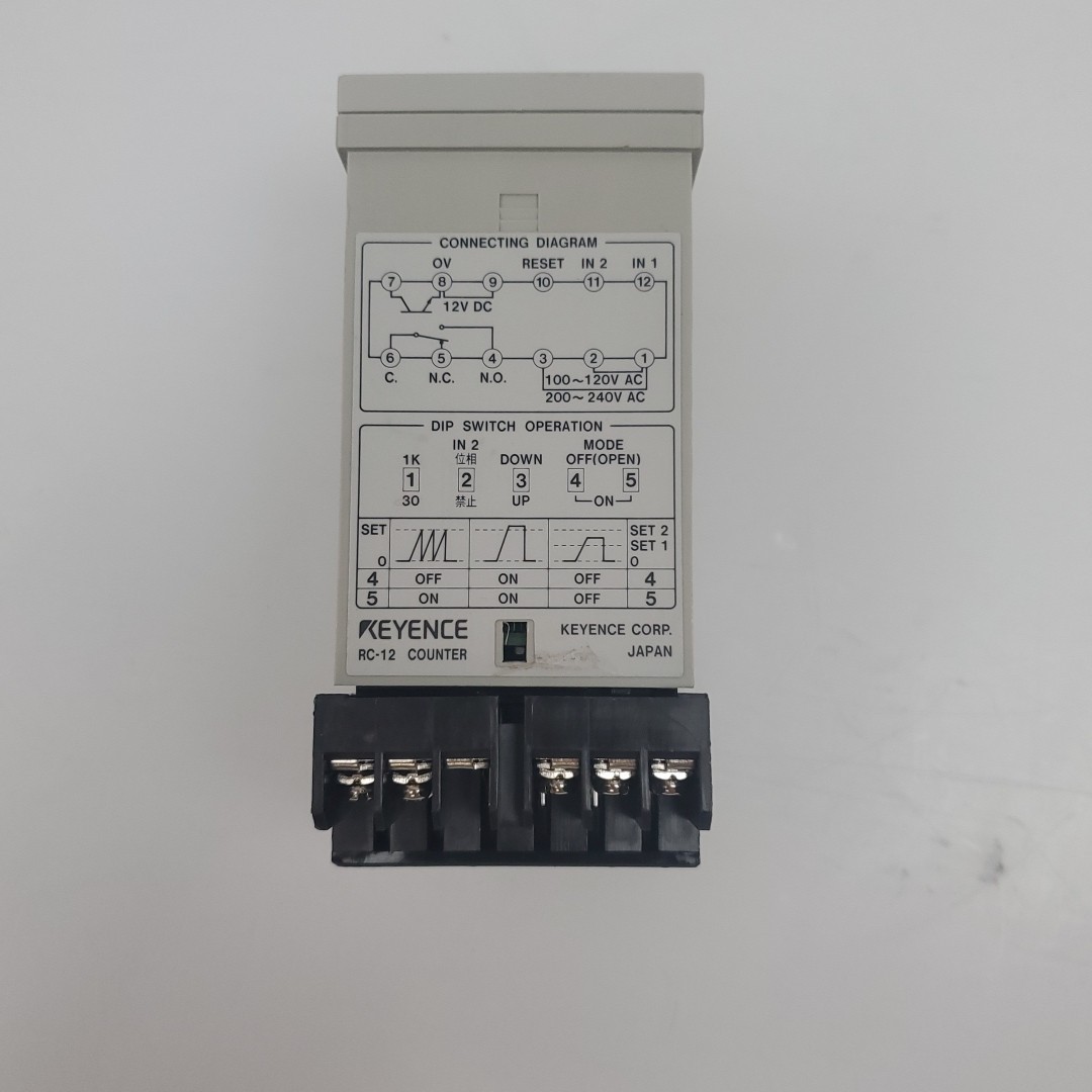 Keyence RC-12 Electronic Present Counter Missing Front Panel Cover