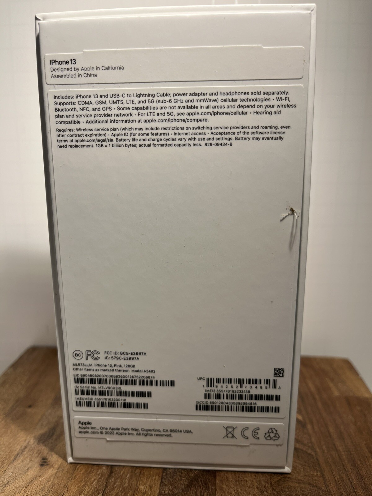 iPhone 7 Plus Rose Gold BOX Only *READ DESCRIPTION **