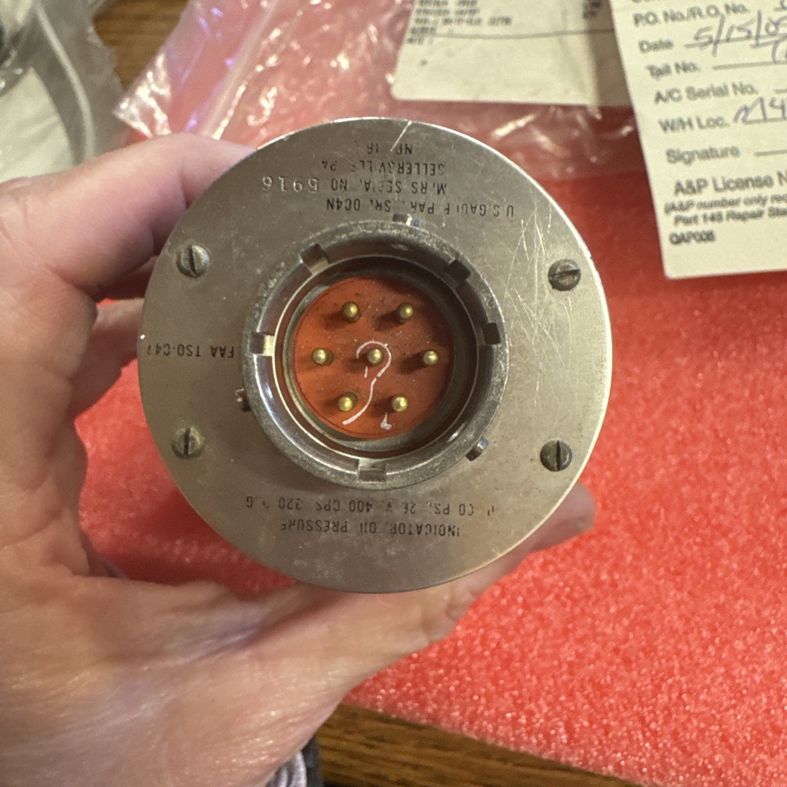 US Gauge SRL-0C4N Oil Pressure Indicator binp