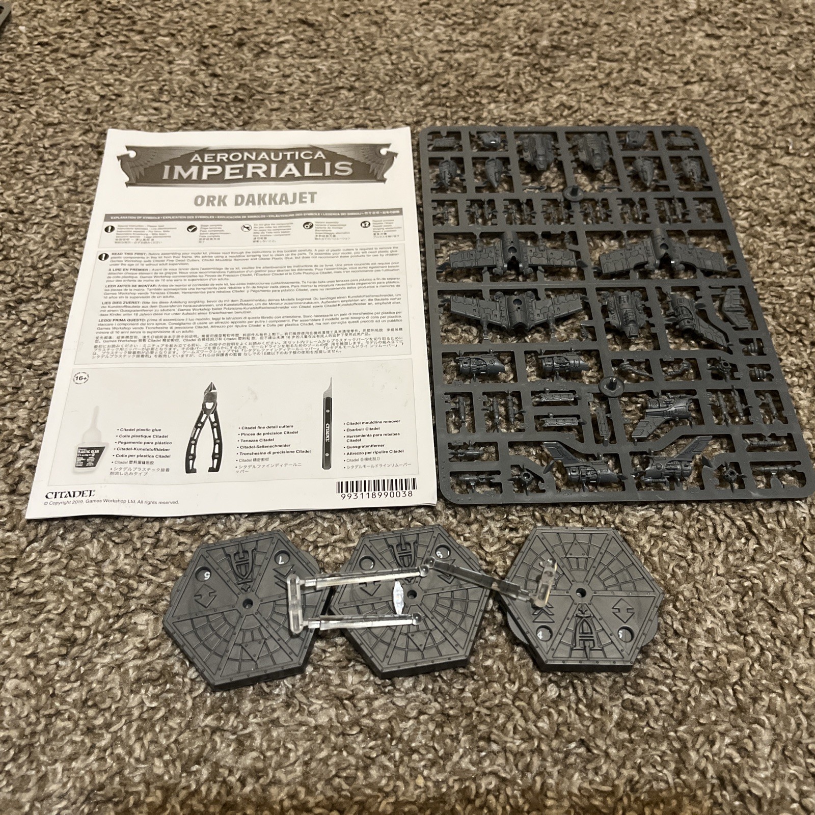 Aeronautica Imperialis Ork Dakkajets 3 Fighters Warhammer