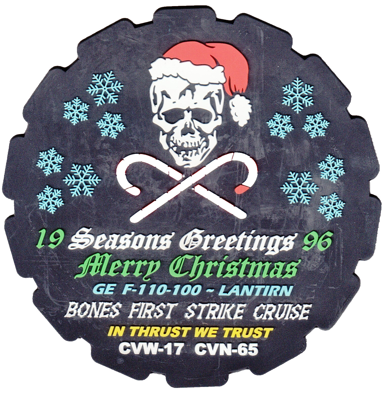 19 SEASONS GREETINGS 96 BONES FIRST STRIKE CRUISE PVC (SOFT RUBBER) PATCH