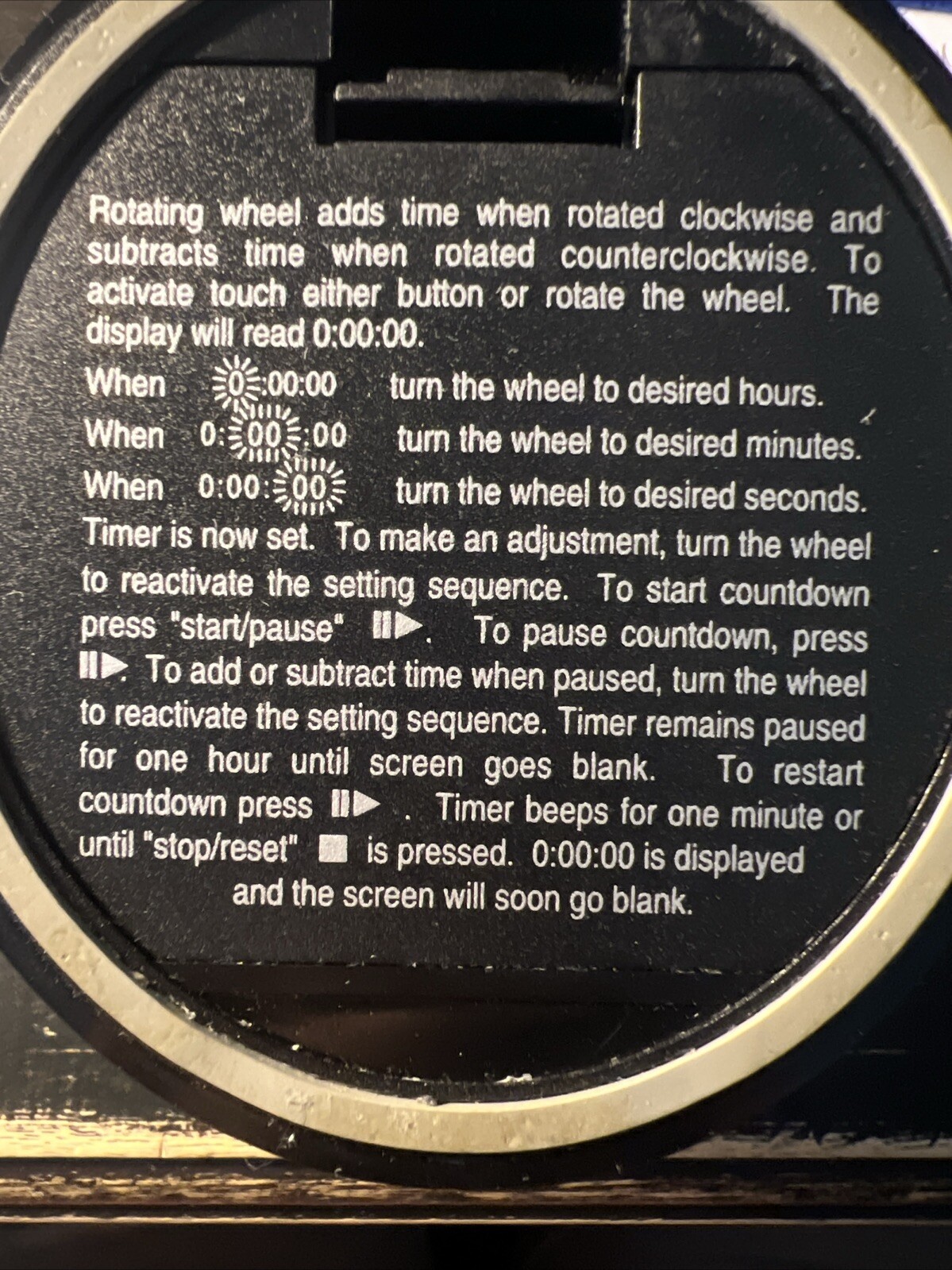 Kitchen Aid Digital Timer Black & Chrome Rotating Spin to Set Cooks Series