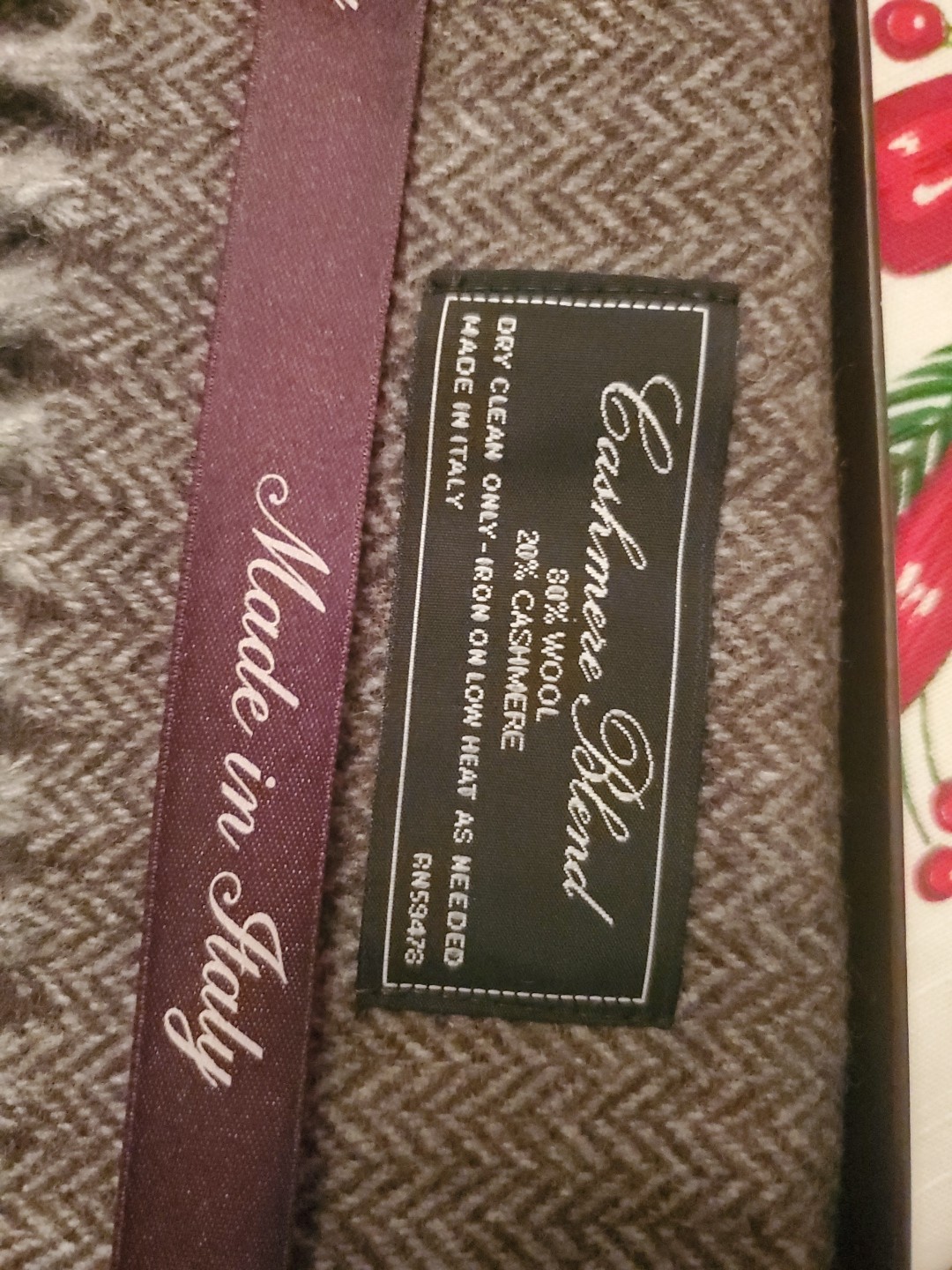 Mens SCARF CASHMERE BLEND
