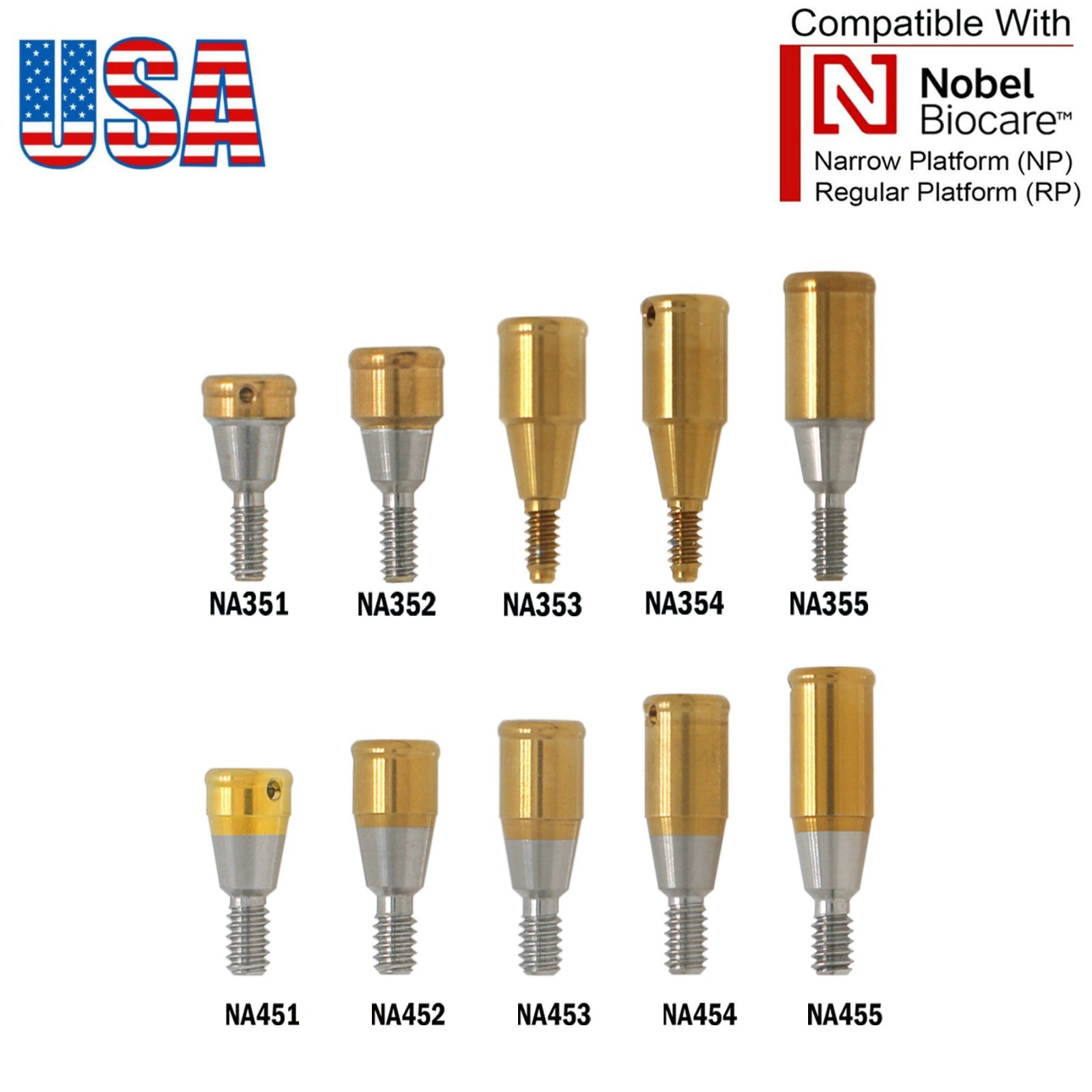 Dental Locator Abutments Anchor fit Nobel Active Conical Connection NP RP 1–5mm