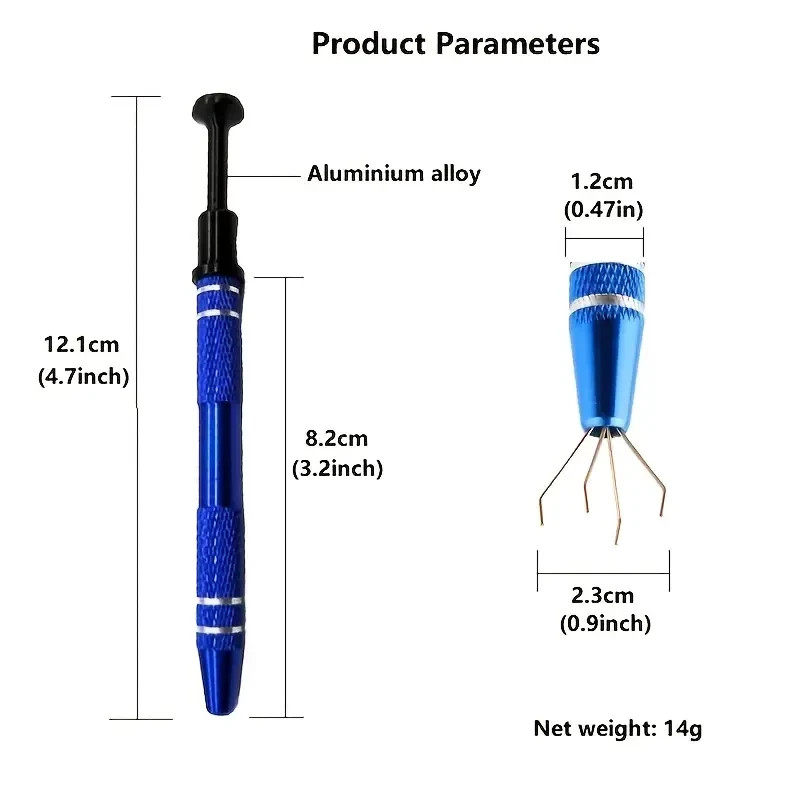 🔥IC Chip Extractor Tool | PLCC IC Puller for Computer & Mobile Repair Blue🆕
