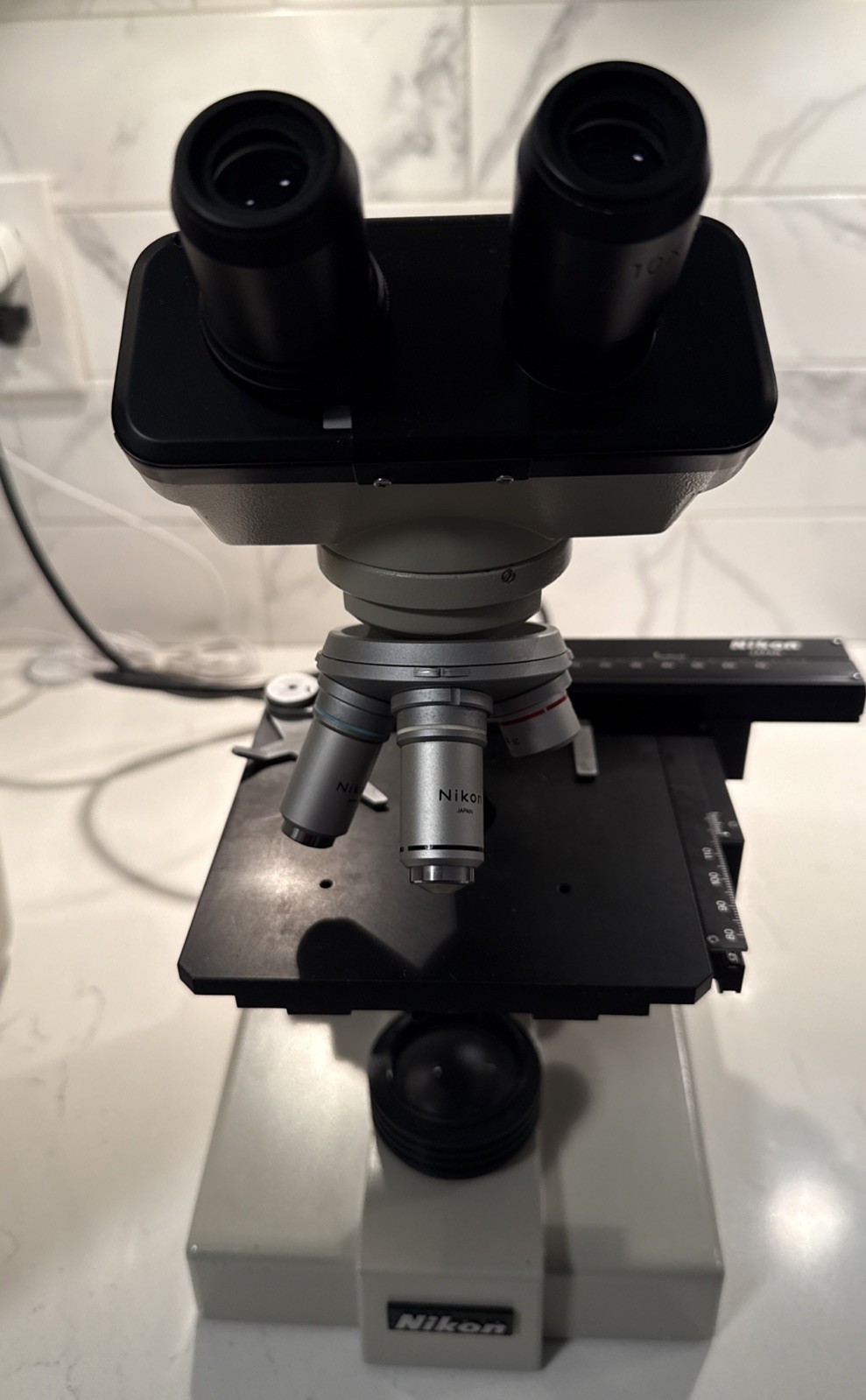 Nikon Model SC Binocular Microscope With Carry Case