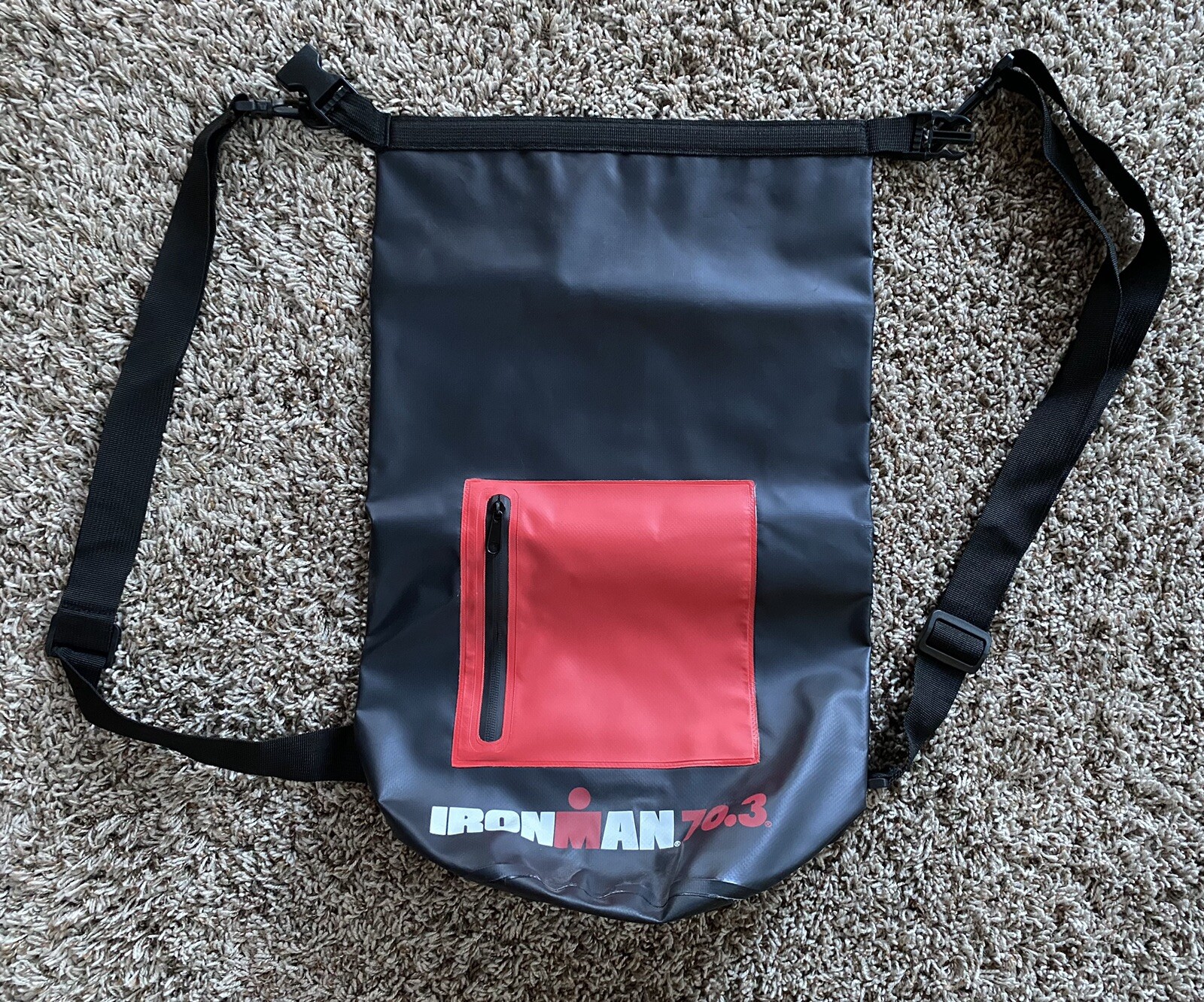 New Ironman Canada 70.3 Dry Bag/Backpack Black And Red Triathlon