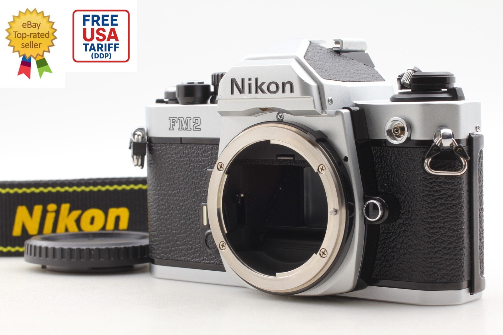 S/N 876xxx [Almost Unused] Nikon New FM2 FM2N Silver 35mm SLR Film Camera JAPAN