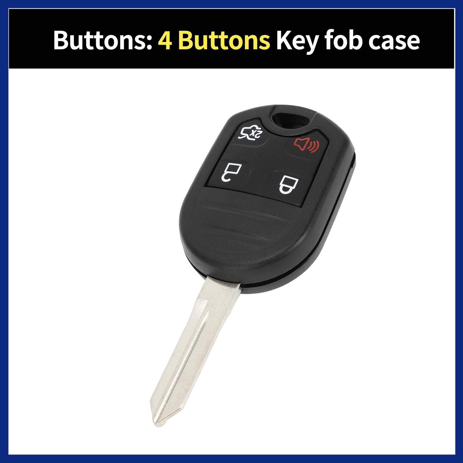 4 Button Keyless Entry Remote Fob Key Shell Cover for Ford for Mustang 08-12