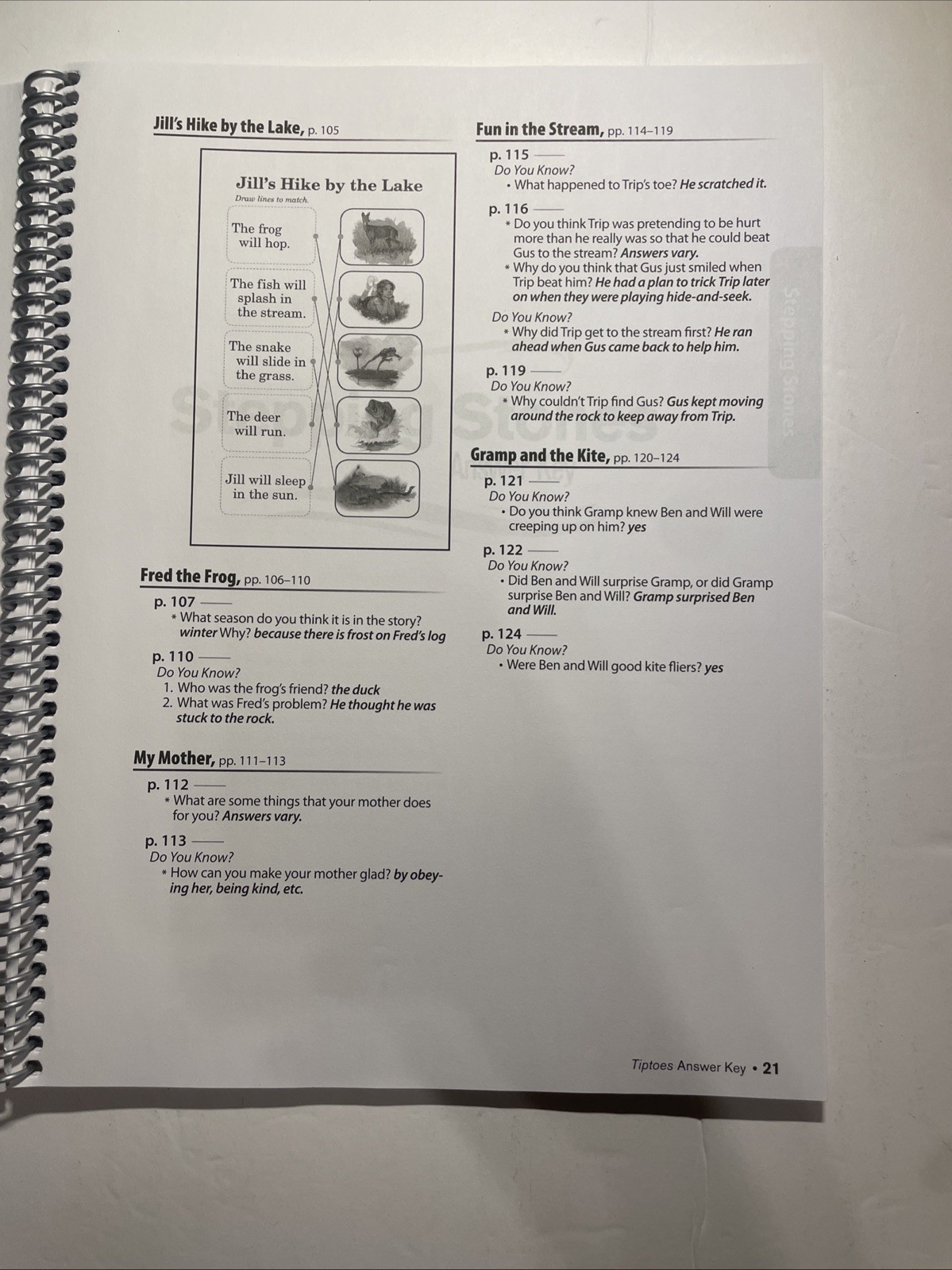 📚ABEKA 1st Grade READING 1 Answer Key