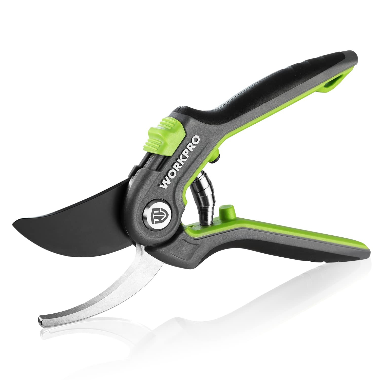 WORKPRO Bypass Pruning Shears, 8’’ Stainless Steel Gardening Balck,green,grey