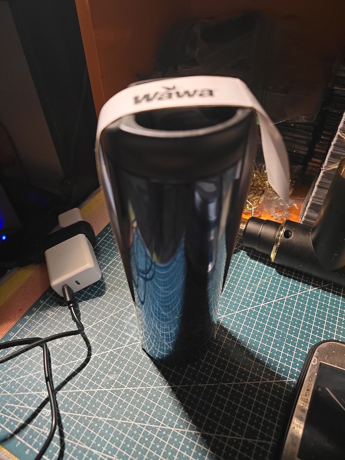Wawa 24oz Black Stainless Steel Insulated Travel Tumbler Mug Cup