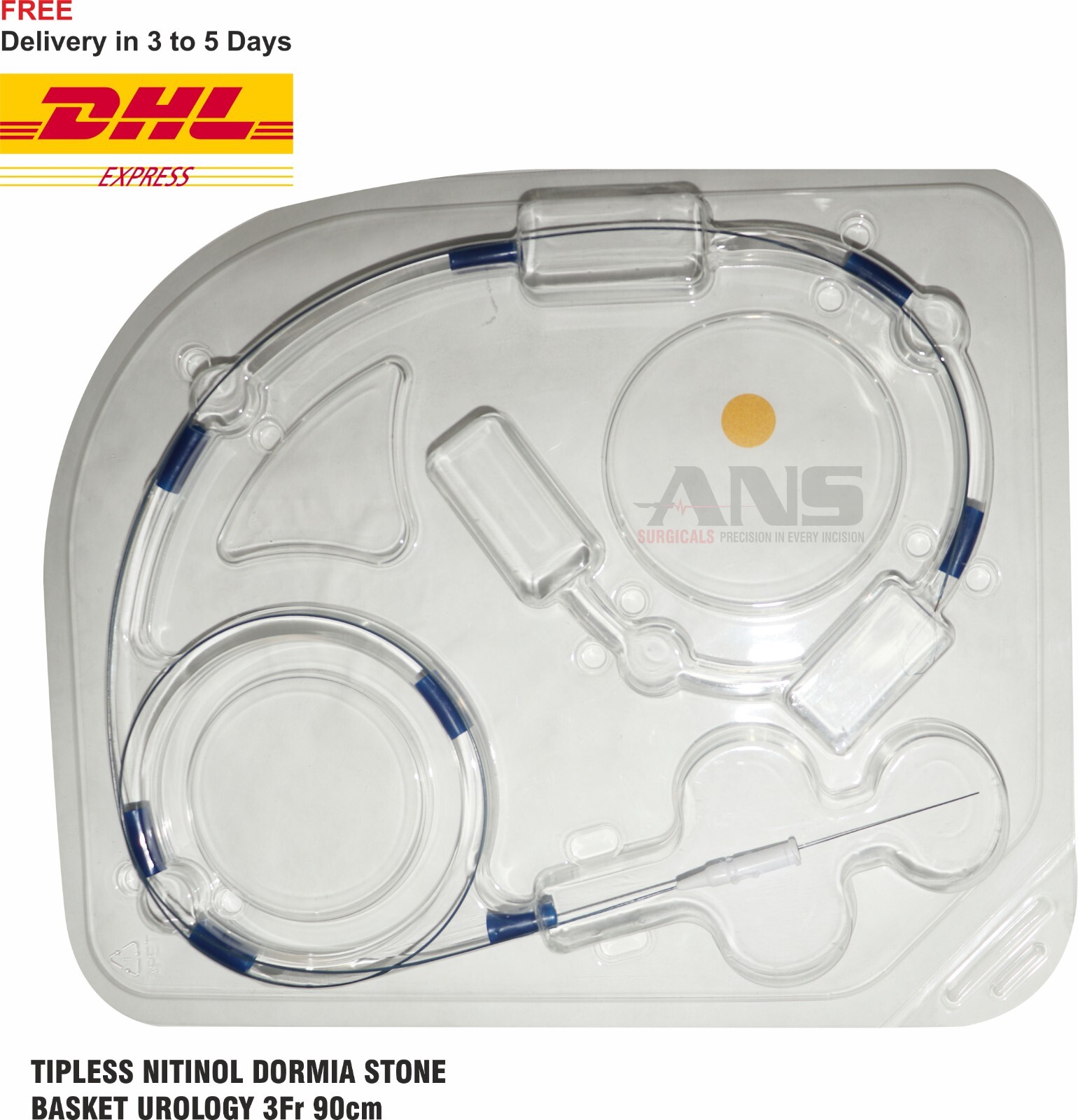 ANS Dormia Nitinol Stone Basket Zero Tip 3fr/90cm Set of 2 without handle