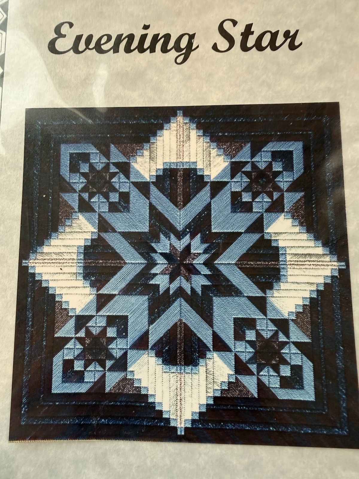 Nancy's Needle Evening Star Quilt Block Needlepoint Chart Pattern