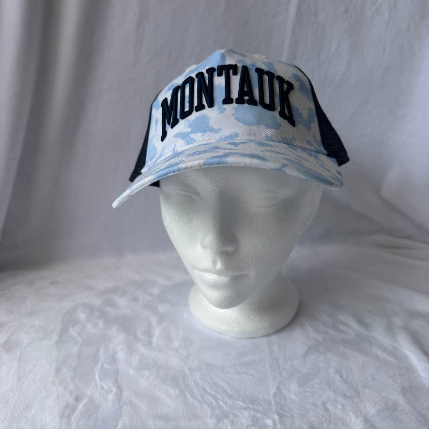 Mantauk - Gear For Sports - Tie Die Light Blue / White Adult Size Cap NWT