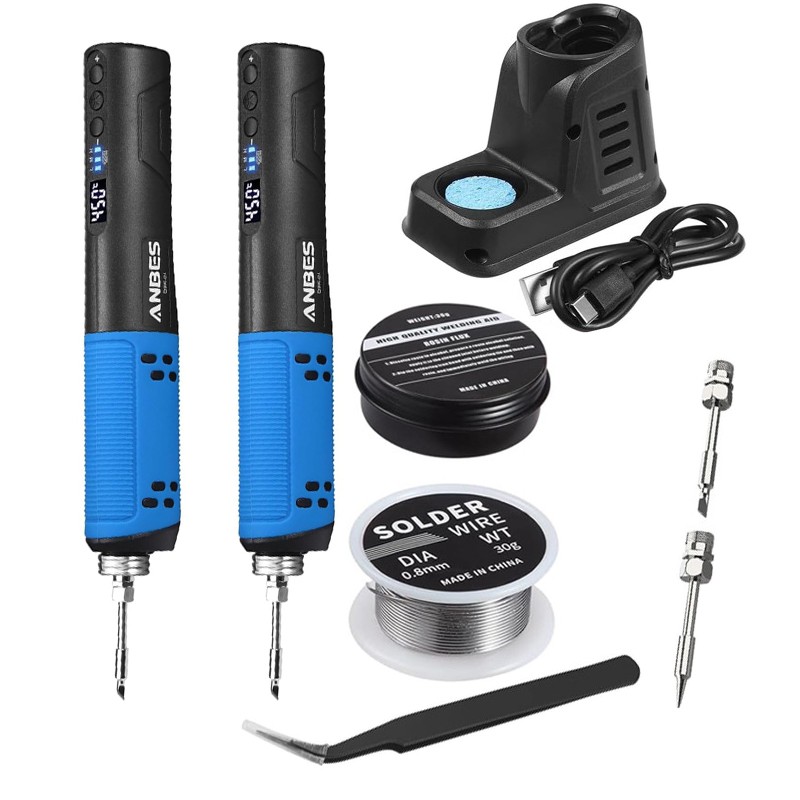 Cordless Soldering Iron Kit LED Display Portable Soldering Tools 392°F to 842°F