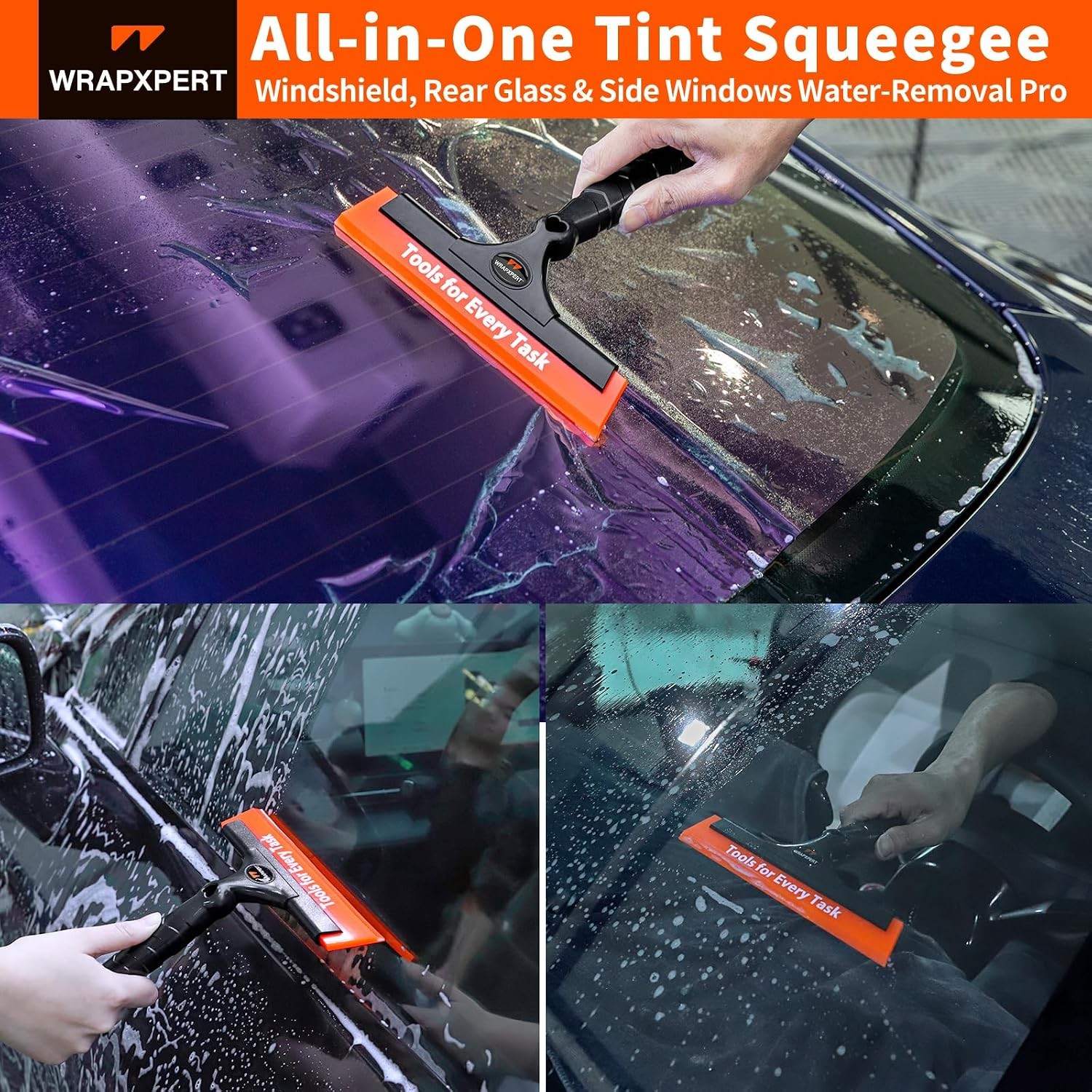 Window Tint Squeegee 8.3-Inch Silicone Squeegee for Car Windows, Window Tint