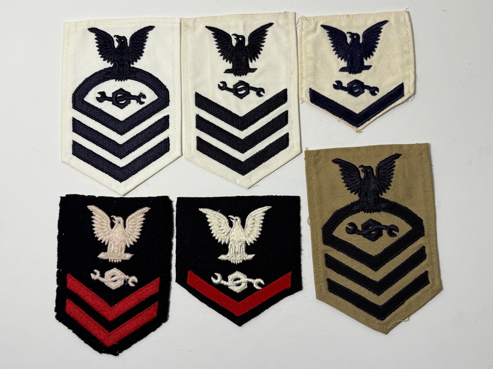 UNITED STATES NAVY, U.S.N. CONSTRUCTION MECHANIC, RATES, GROUPING OF 6