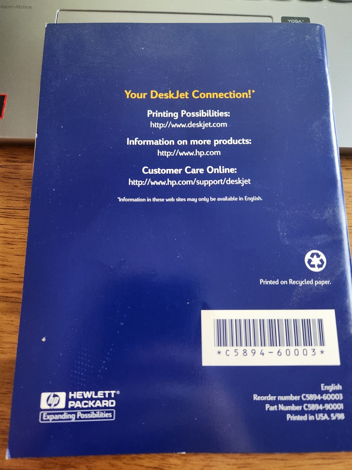 HP DeskJet 710C Series Printer User's Guide Hewlett Packard May 1998