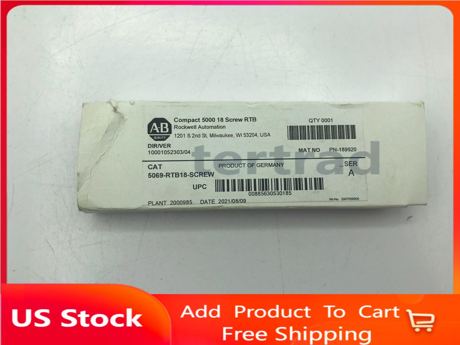 NEW ~ Allen-Bradley5069-RTB18-SCREW /A Compact 5000 18-Screw RTB SEALED