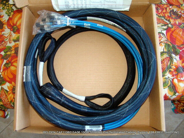 BELDEN CAF1106015A06 10GX Shielded Terminated Cabling System 15ft FREE SHIPPING