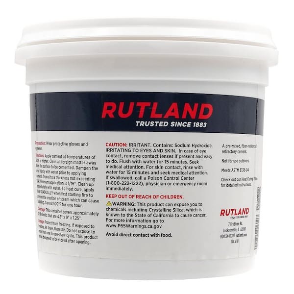 64 fl. oz. Refractory Cement Tub - High-Quality Fireproof Cement for Furnace