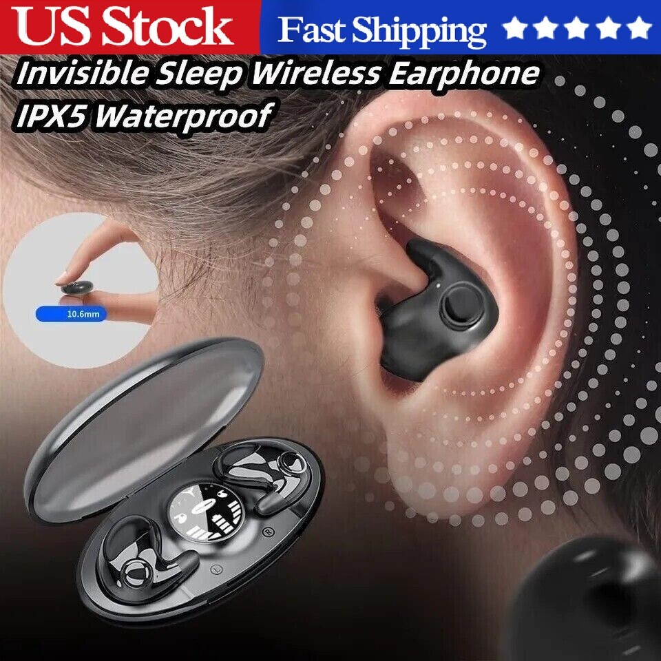 Wireless Sleep Earbuds, Comfortable Invisible Mini Sleeping Headphones, Running