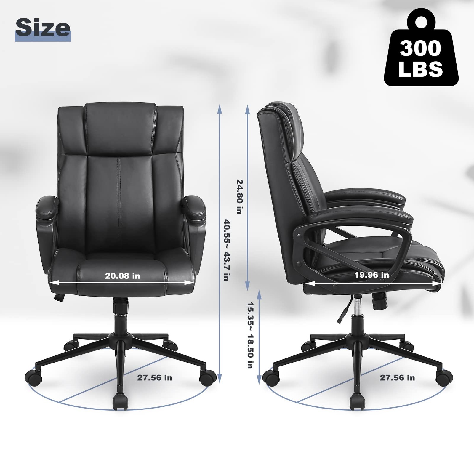 Executive Office Chair with Thicken Armrest, Ergonomic Home Office Desk Chair...