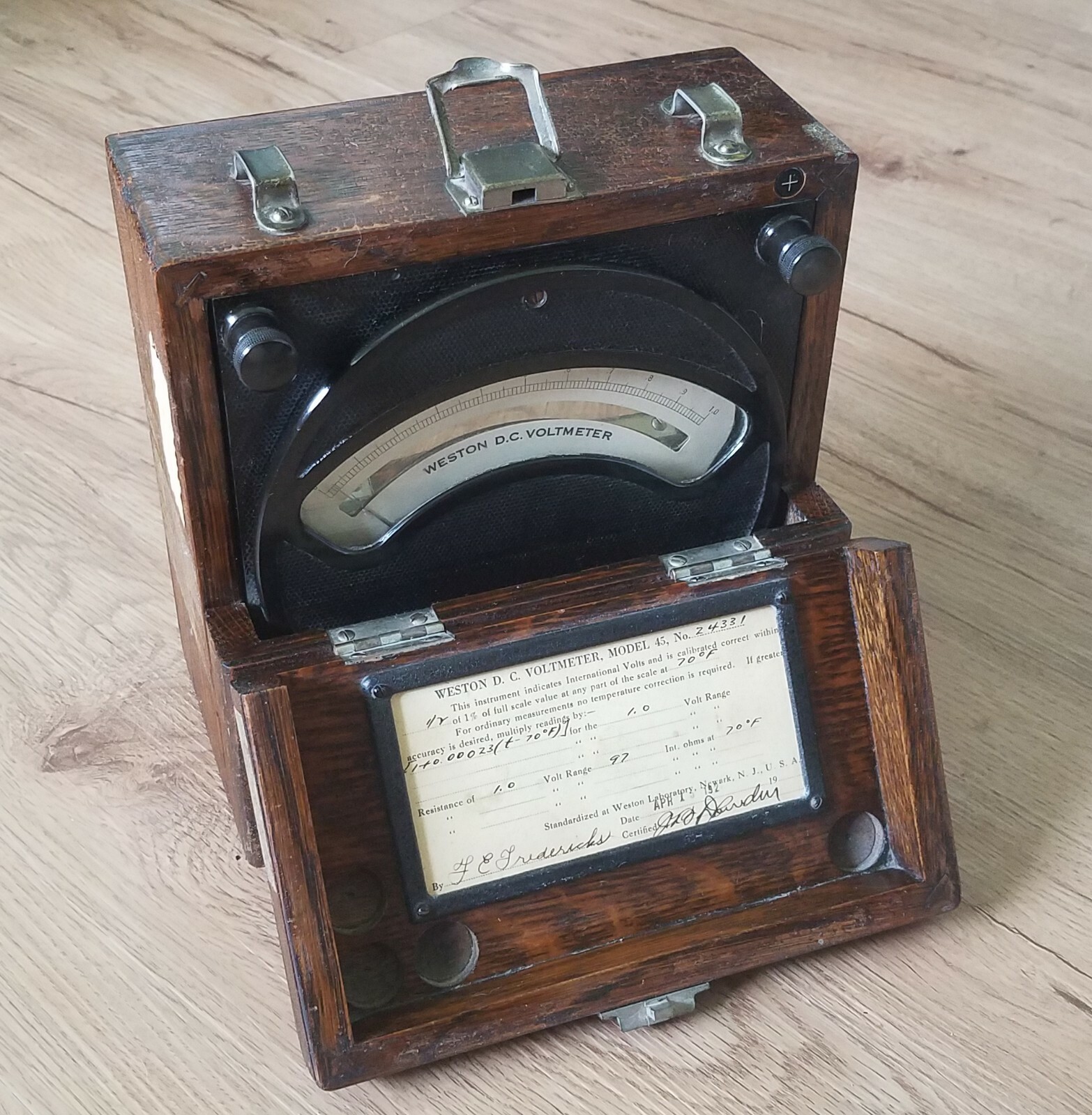 Vintage Antique 1920 Weston DC Voltmeter Model 45 Rare Test Equipment Steampunk