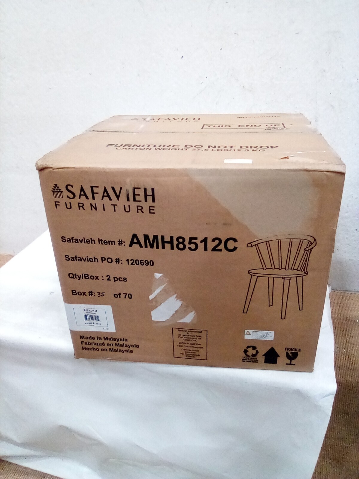 Safavieh BLANCHARD SIDE CHAIR, Reduced Price 2172728736 AMH8512C