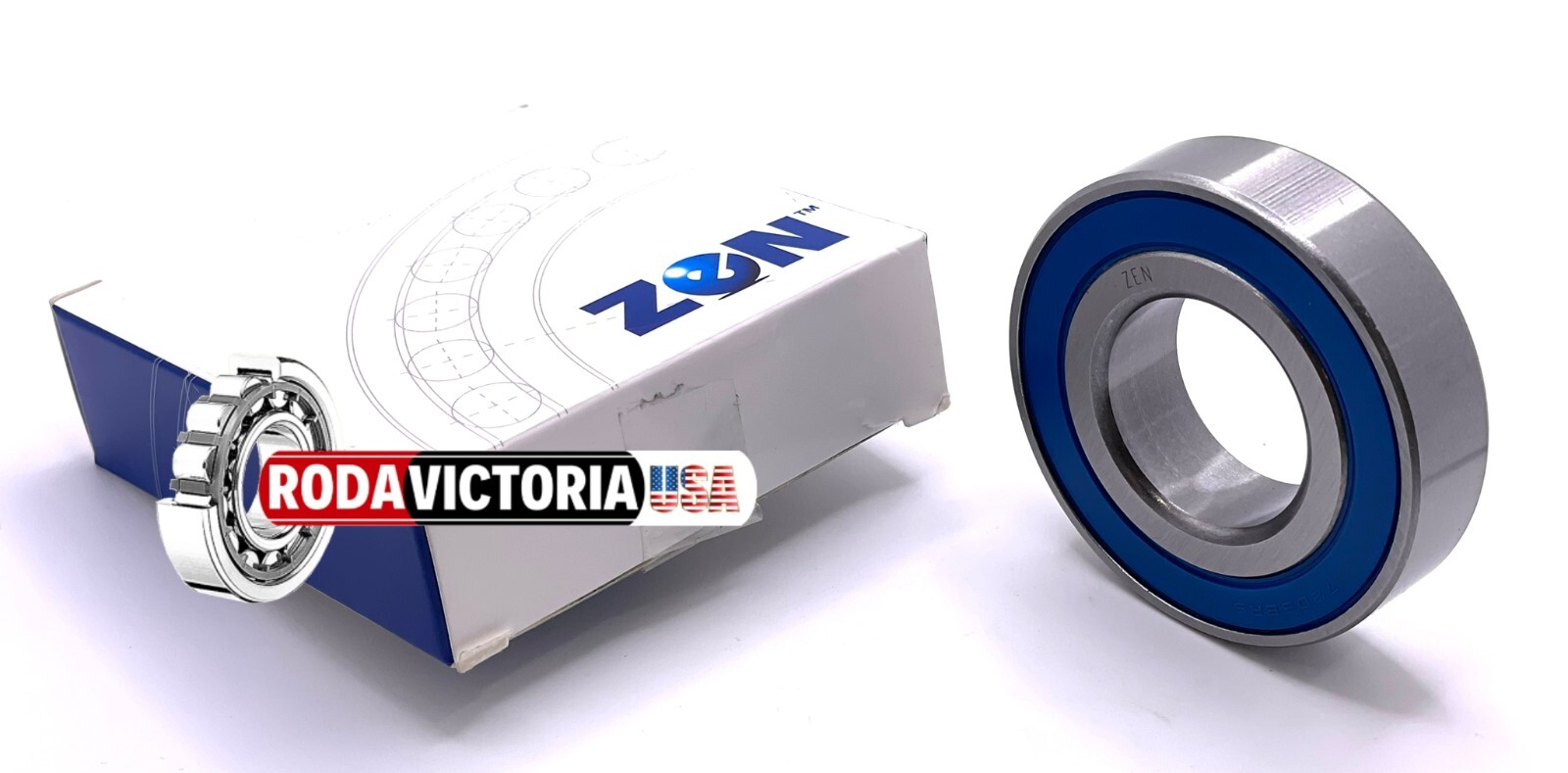 ZEN 7206 B 2RS Sealed Single Row Angular Contact Bearing 30x62x16mm 72062RS