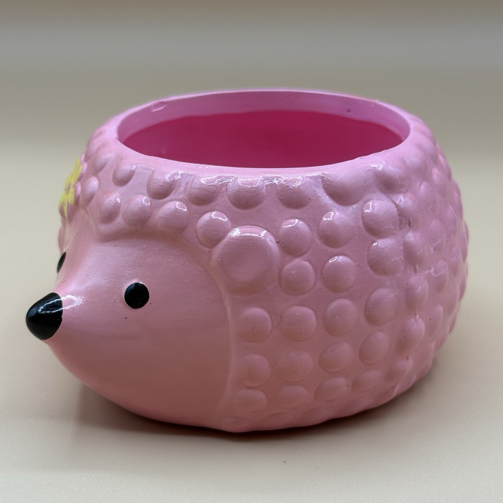 Ceramic Hedgehog Succulent Flower Planter Garden Pink Mothers Day